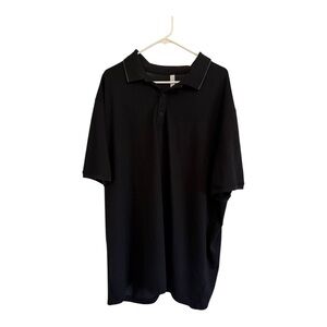 Stylus Performance Black Polo Shirt 3XL Mesh Back Breathable Golf Shirt